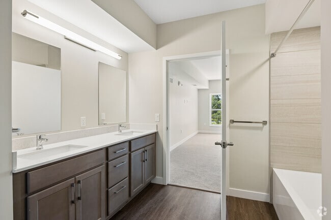 3BR, 3BA - 1,480SF - Primary Bathroom - Brightdawn Village Apartments