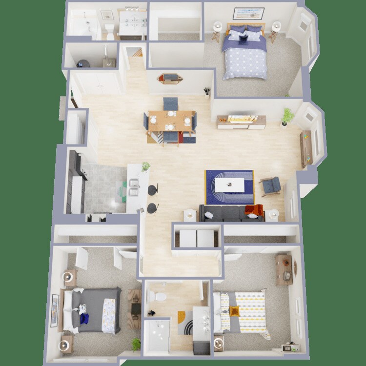 The Residences 3 Bedroom 2 Bath - The Residences 3 Bedroom 2 Bath 