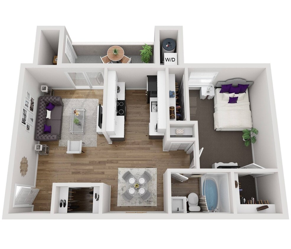 Floor Plan - 1 Bed 1 Bath 