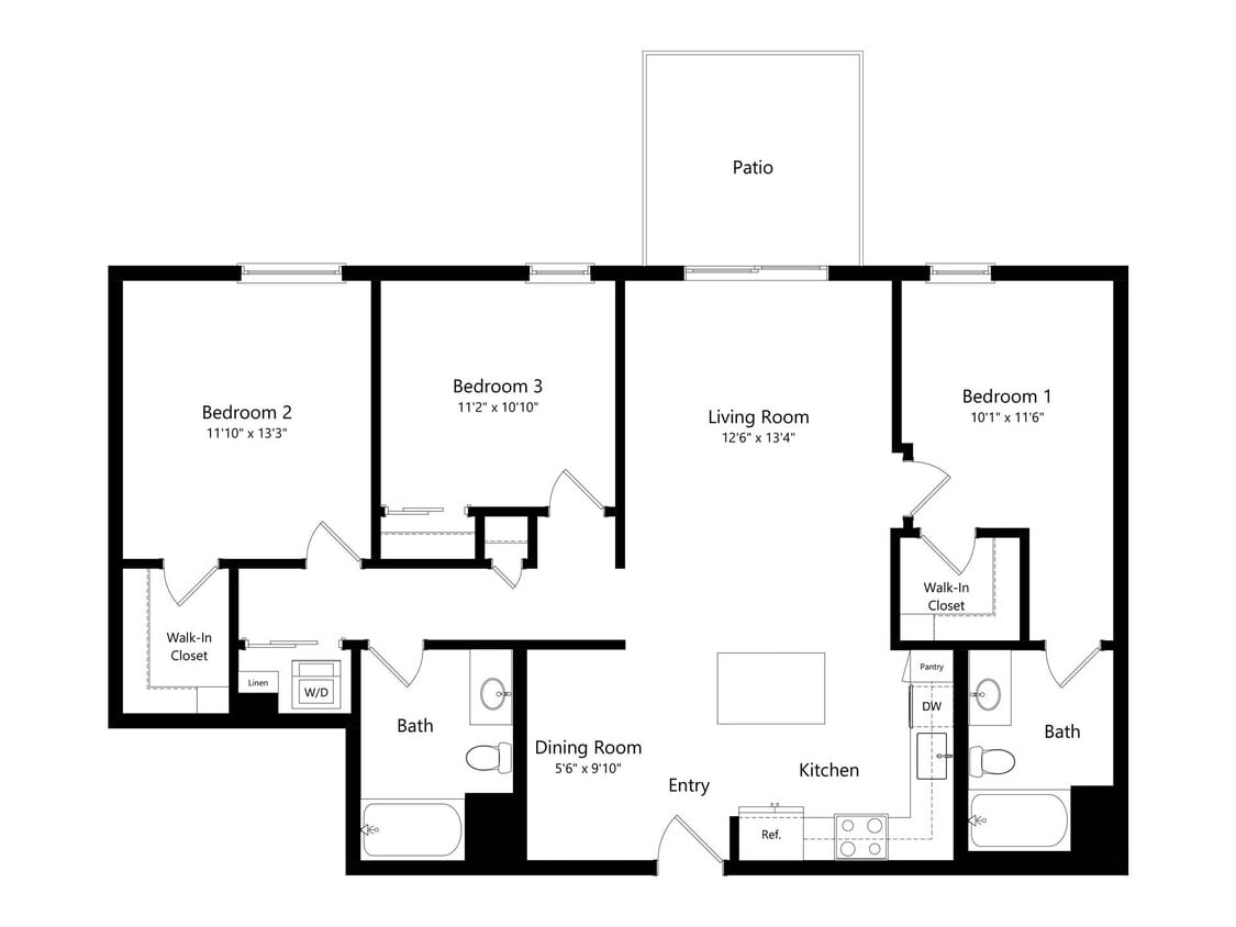 Floor Plan - 3X2 B