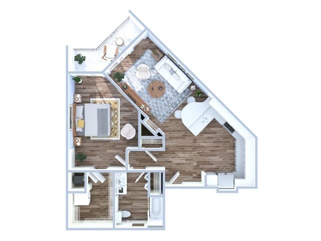 1 Bedroom | 1 Bath | 856 sq ft - Kahvesi | A5