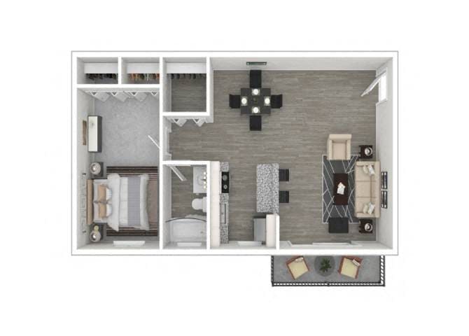 Floor Plan - One Bedroom