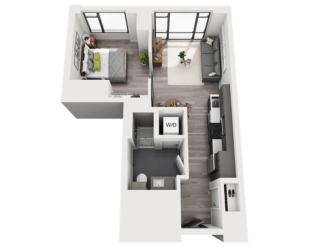 Floor Plan - One Bedroom A1U