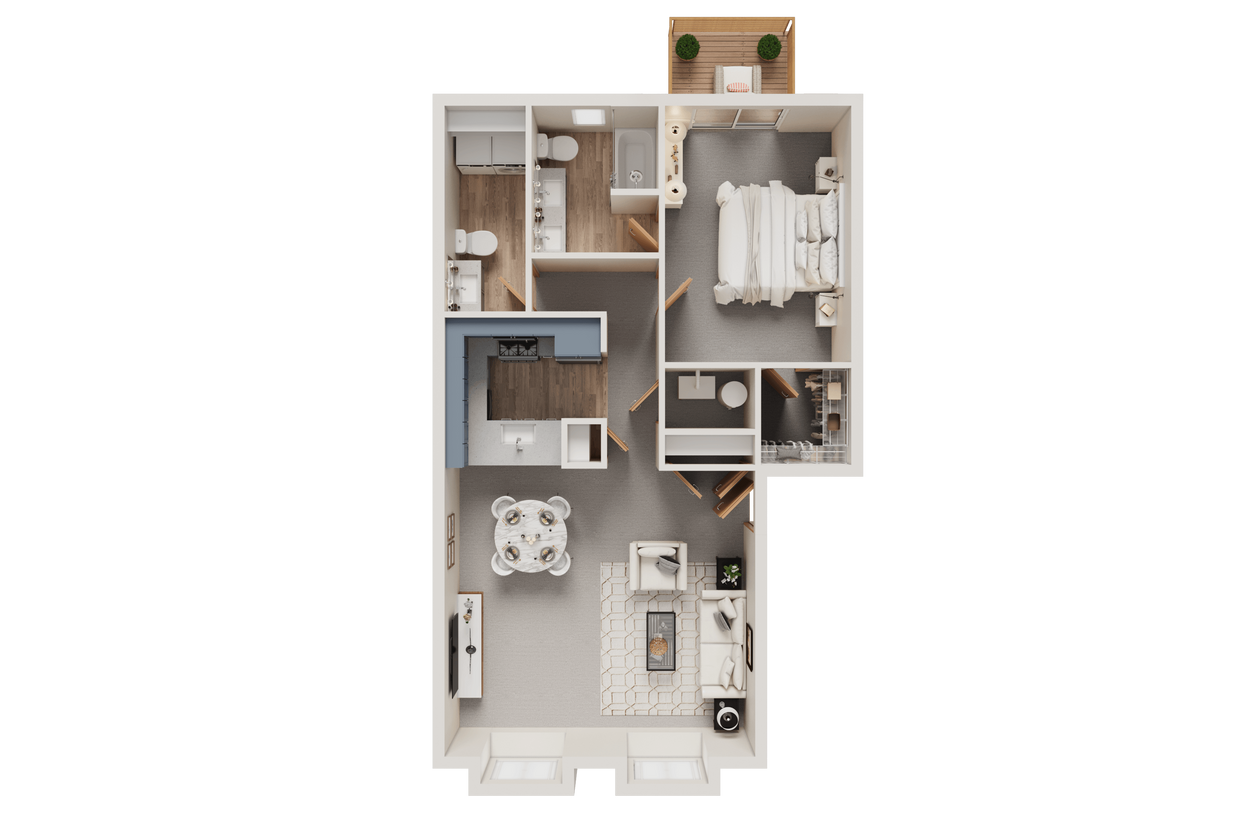 Floor Plan - One Bedroom
