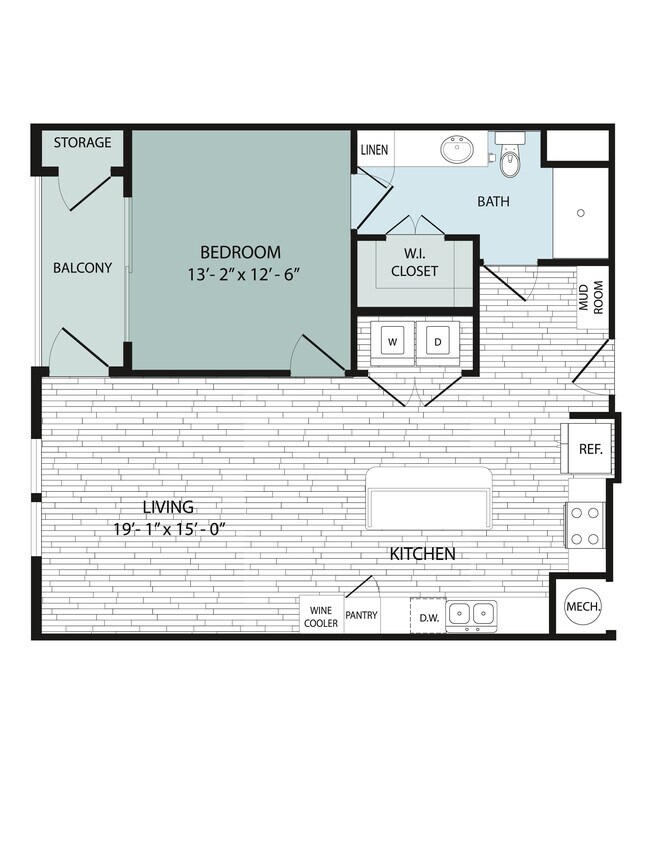 Floor Plan - 1K