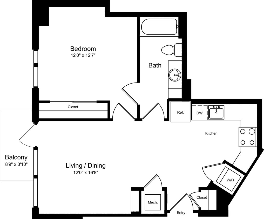 Floor Plan - A05 with Balcony