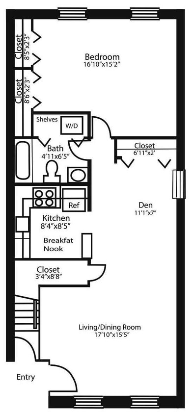 One Bedroom with Den - One Bedroom with Den