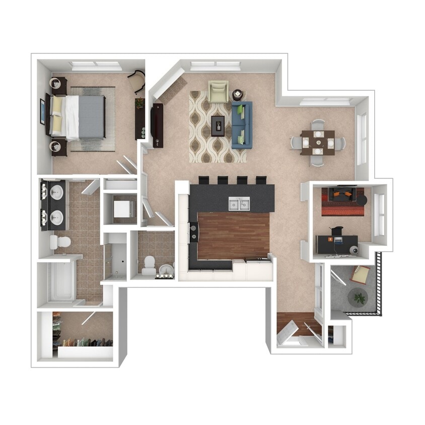 1 BD / 1.5 BA – 1,099 SF - A8H