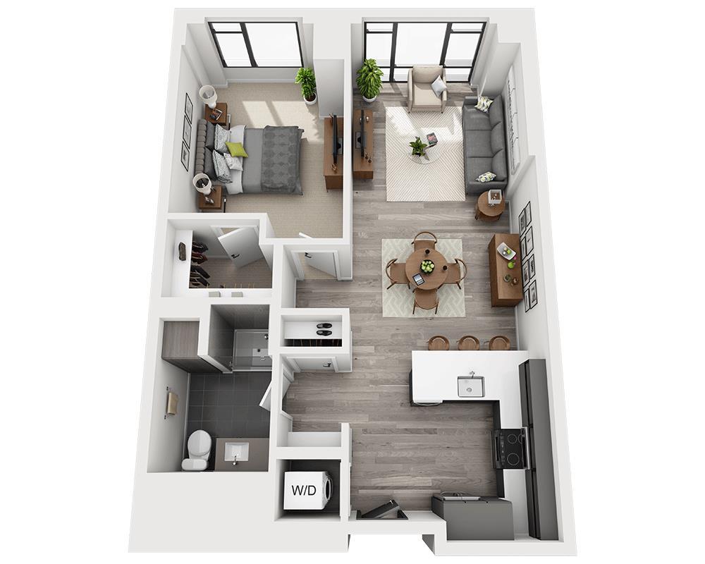 Floor Plan - One Bedroom A1BQ