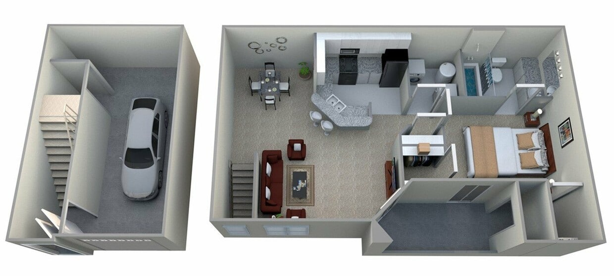 1x1 (752sqft) - Buckland - 1 Bedroom, 1 Bath (752 sqft.)