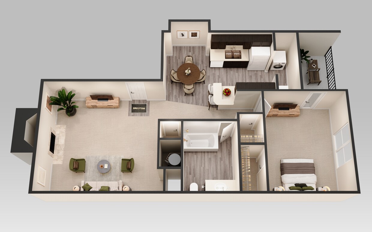 A3 - 1 Bedroom 1 Bath