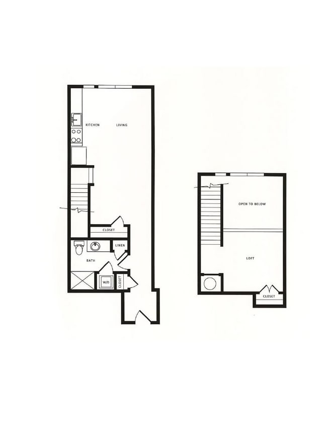Floor Plan - 1 Bed/1 Bath Loft-A06L Modern