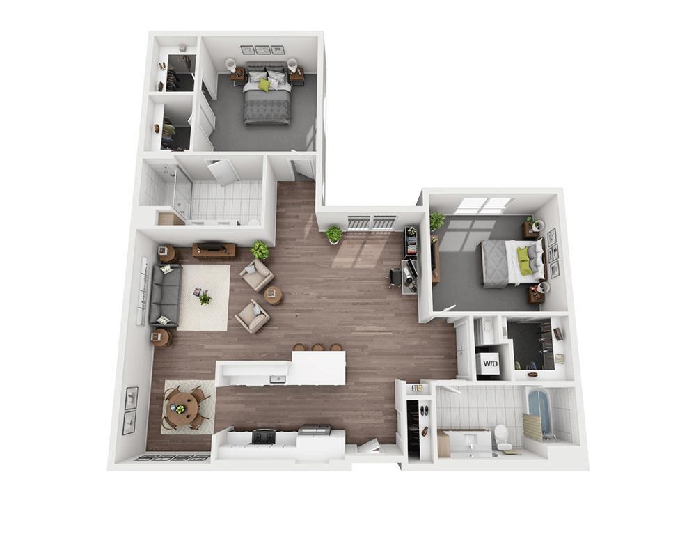 Floor Plan - Two Bedroom B2G