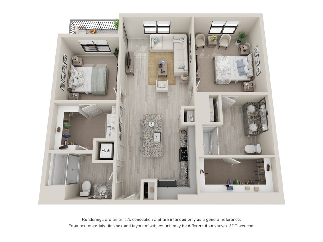 Parkside at East Villages_B4.jpg - B4 - 2 Bedroom, 2 Bathroom