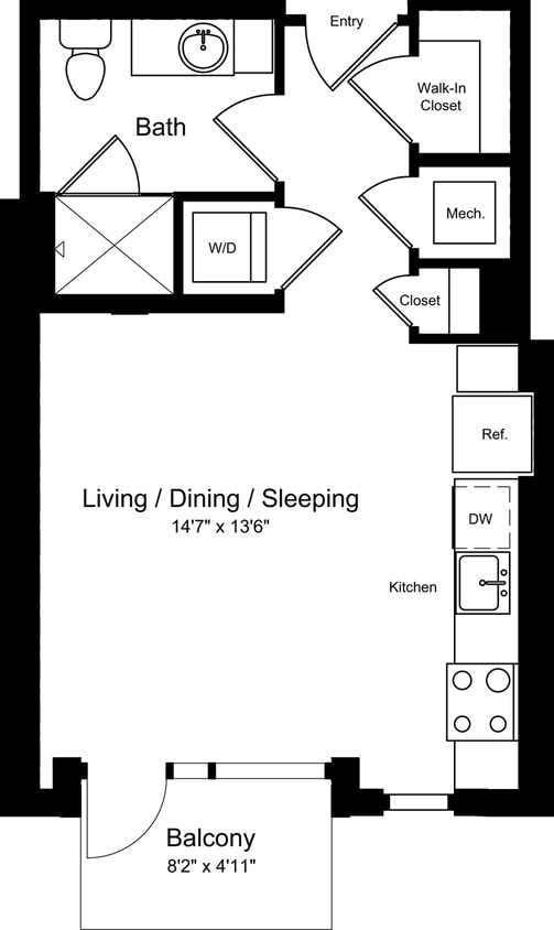 Floor Plan - S01 with Balcony