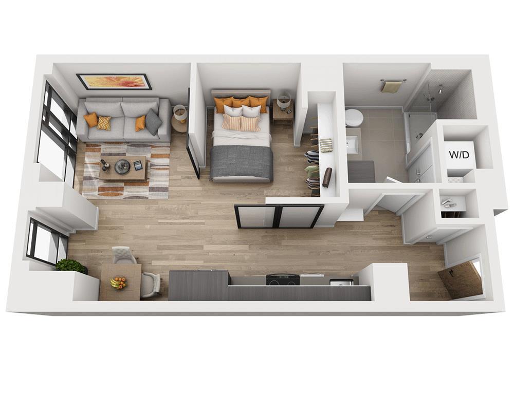 Floor Plan - One Bedroom A1M