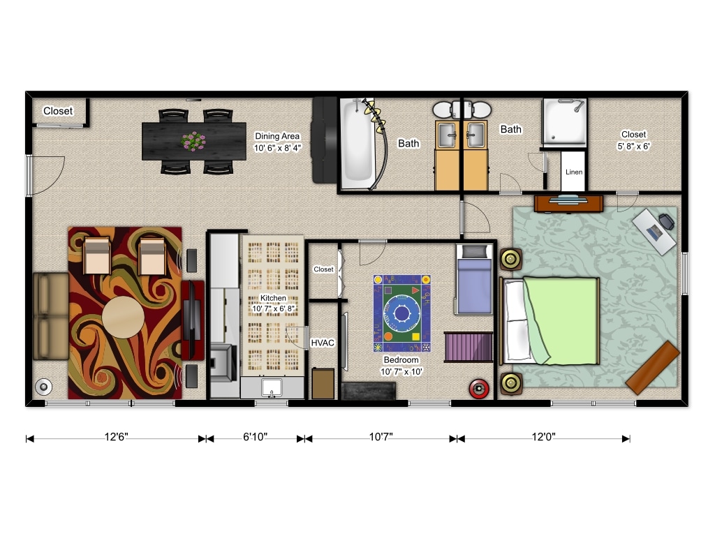 2-bedroom 2D - Two Bedroom 