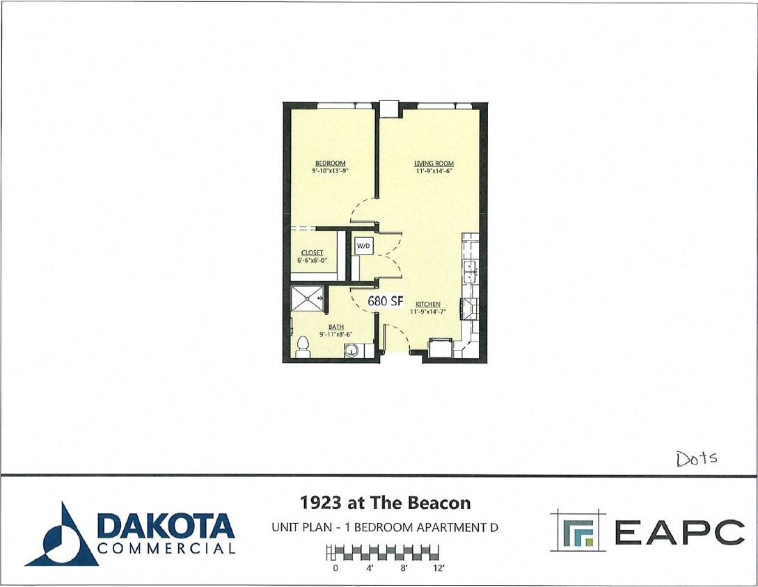 Floor Plan - Dots 1B/1B