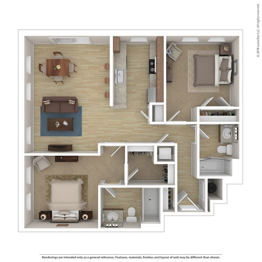 Floor Plan - Opus 2 Bedroom B6