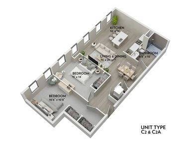 C2 - 1002 Sq. Ft. - C2