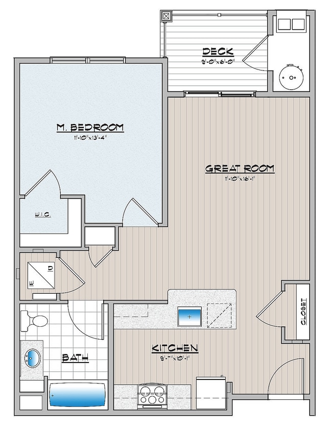 Cambria Phase 1, 1 Bedroom 1 Bath - 1 Bedroom 1 Bathroom Jr Elevator