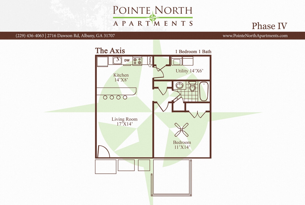 Floor Plan - Phase 4: 1 bed 1 bath