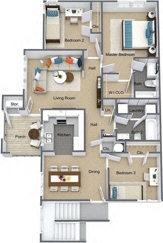 Floor Plan - WB 3x2