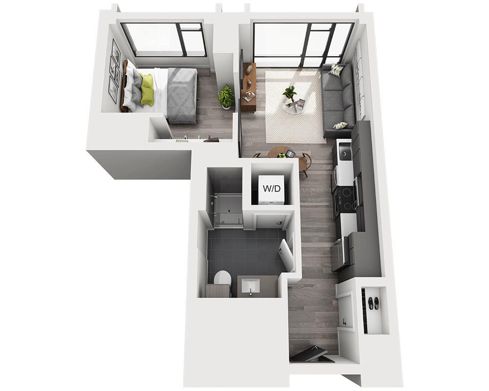 Floor Plan - One Bedroom A1C