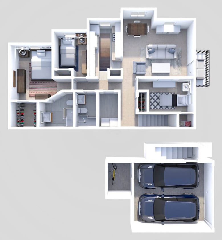 Floor Plan - Phase II - Upper 3 Bed 2 Bath