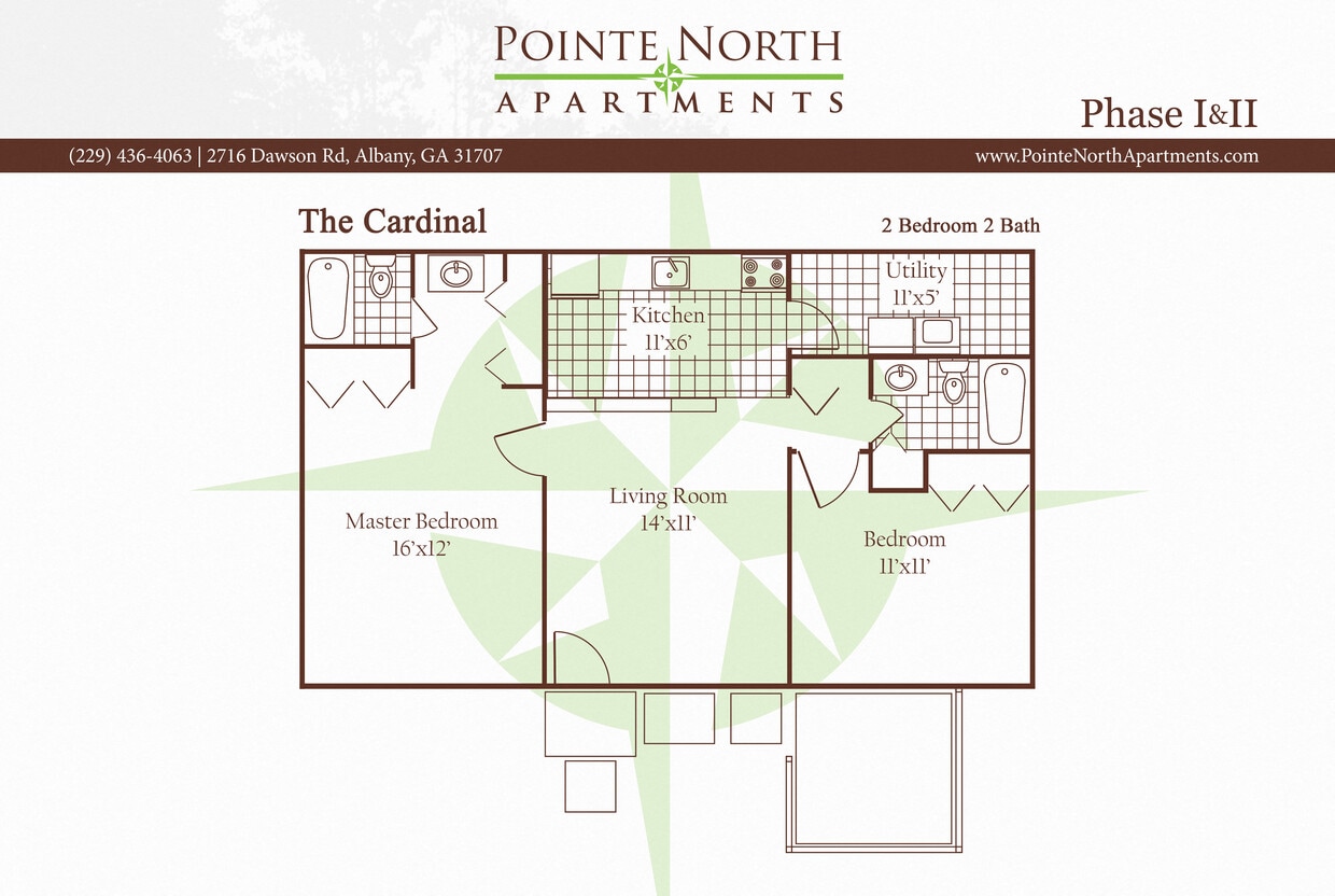 Floor Plan - Phase 1: 2 bedroom 2 bath