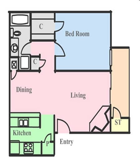 A2 - One Bedroom/One Bathroom