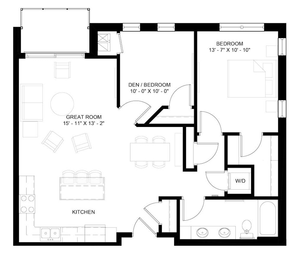 Floor Plan - The Cascade with Den (B3)