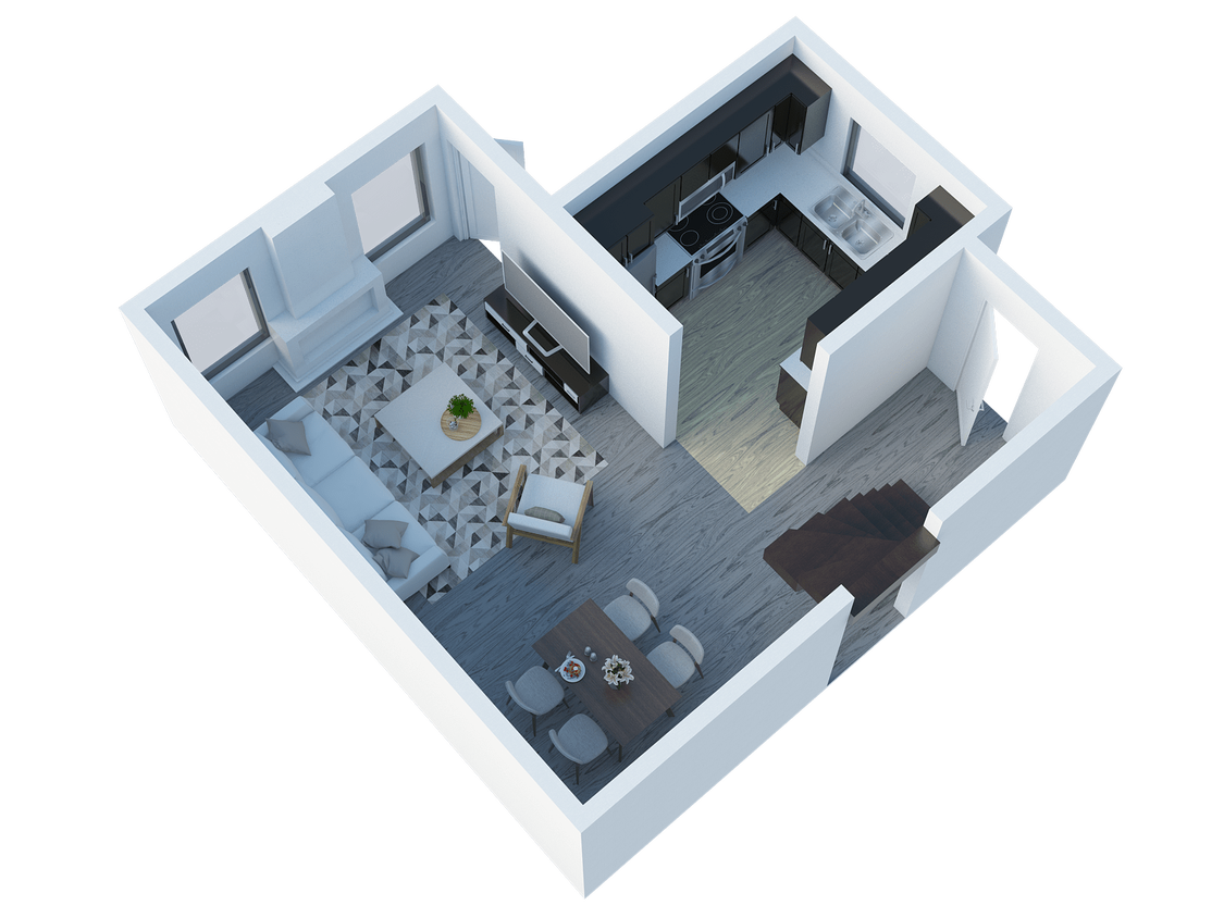 Floor Plan - 3 Bedroom - 2 Bath Plan A