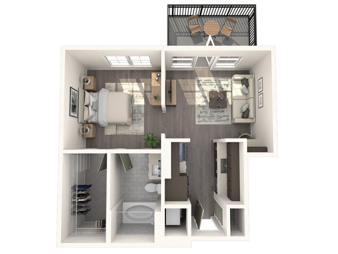 Canal 1535 Floor Plan E1 - E1