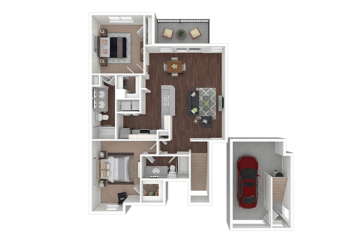 B5 | 2x2 | 1102 sf - B5