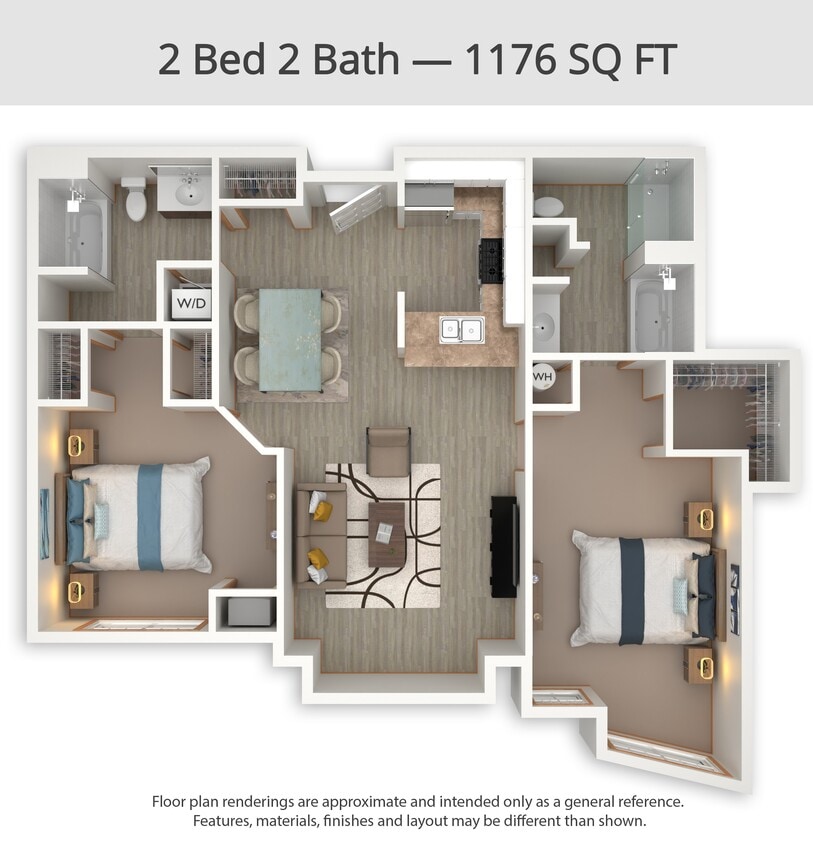 Floor Plan - 2 Bed 2 Bath (B10)