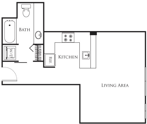Floor Plan - Micro Studio - A9 w/without Column