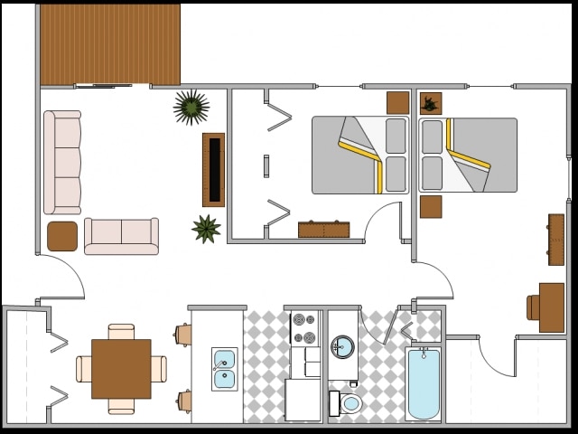 Floor Plan - Two Bedroom 