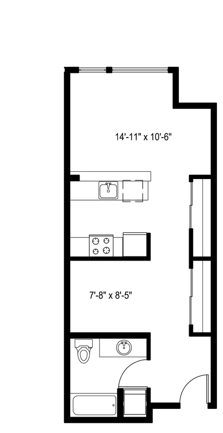Floor Plan - 1 Bedroom O