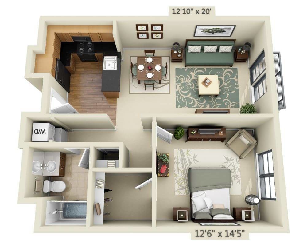 Floor Plan - Alta Plaza A1C