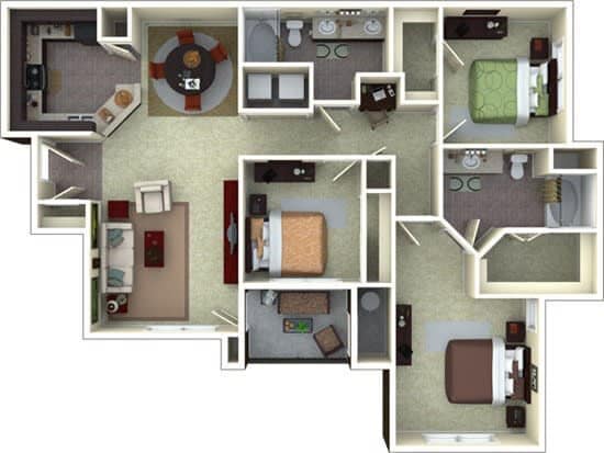 Floor Plan - 3X2A