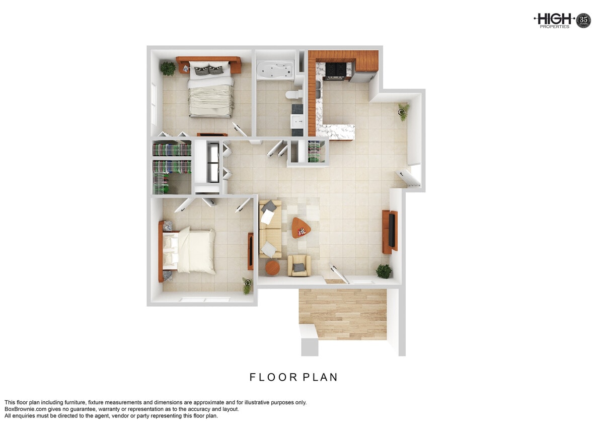 Stonegate Floor Plan - 2 Bed 1 Bath