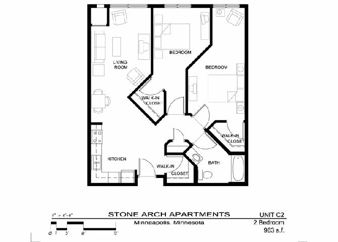 Floor Plan - 2 Bedroom (C2)