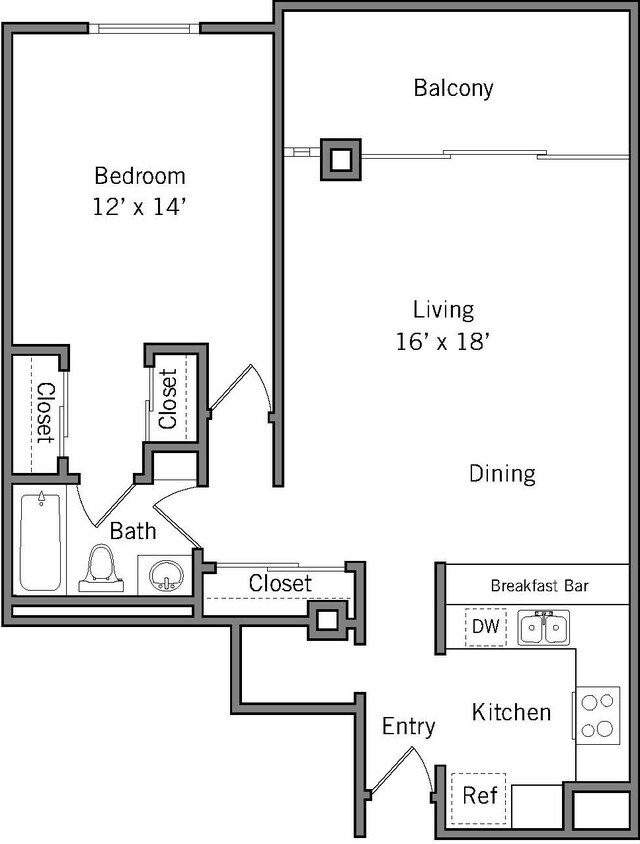 Floor Plan - 1B