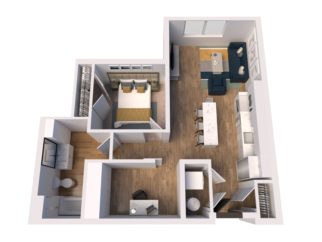 A3-Den floor plan The James - A3-Den
