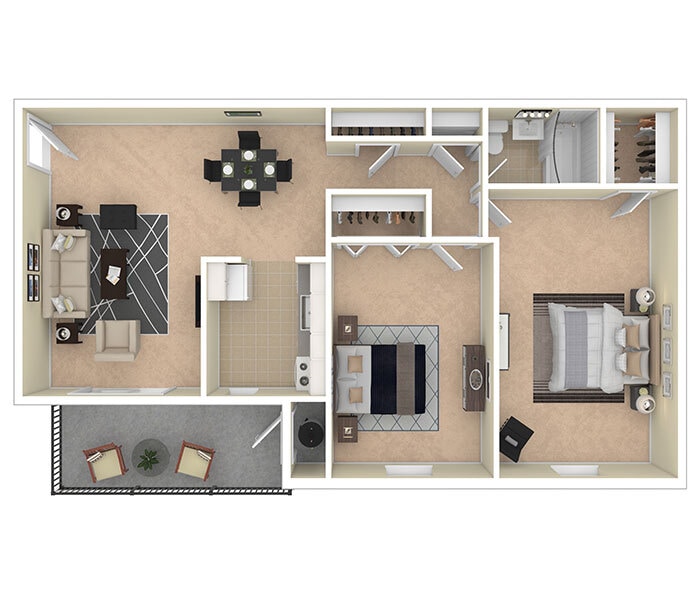 Floor Plan - TWO BEDROOM