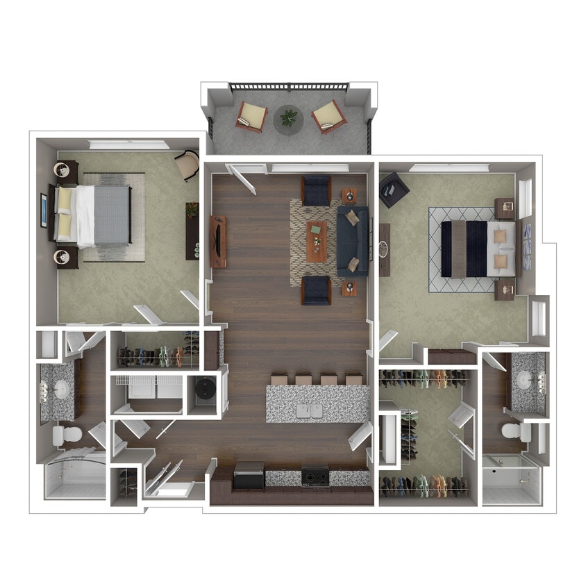 B1 3D Floor Plan - B1