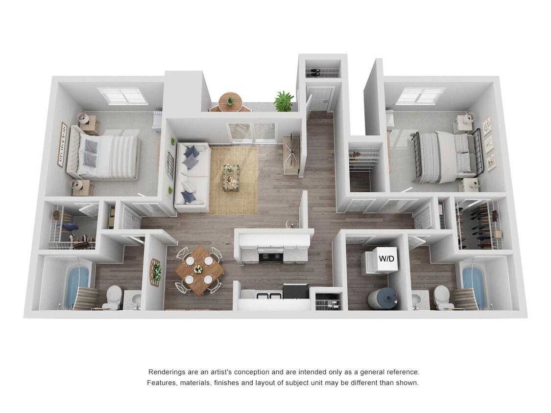 Floor Plan - 2 X 2 LOWER