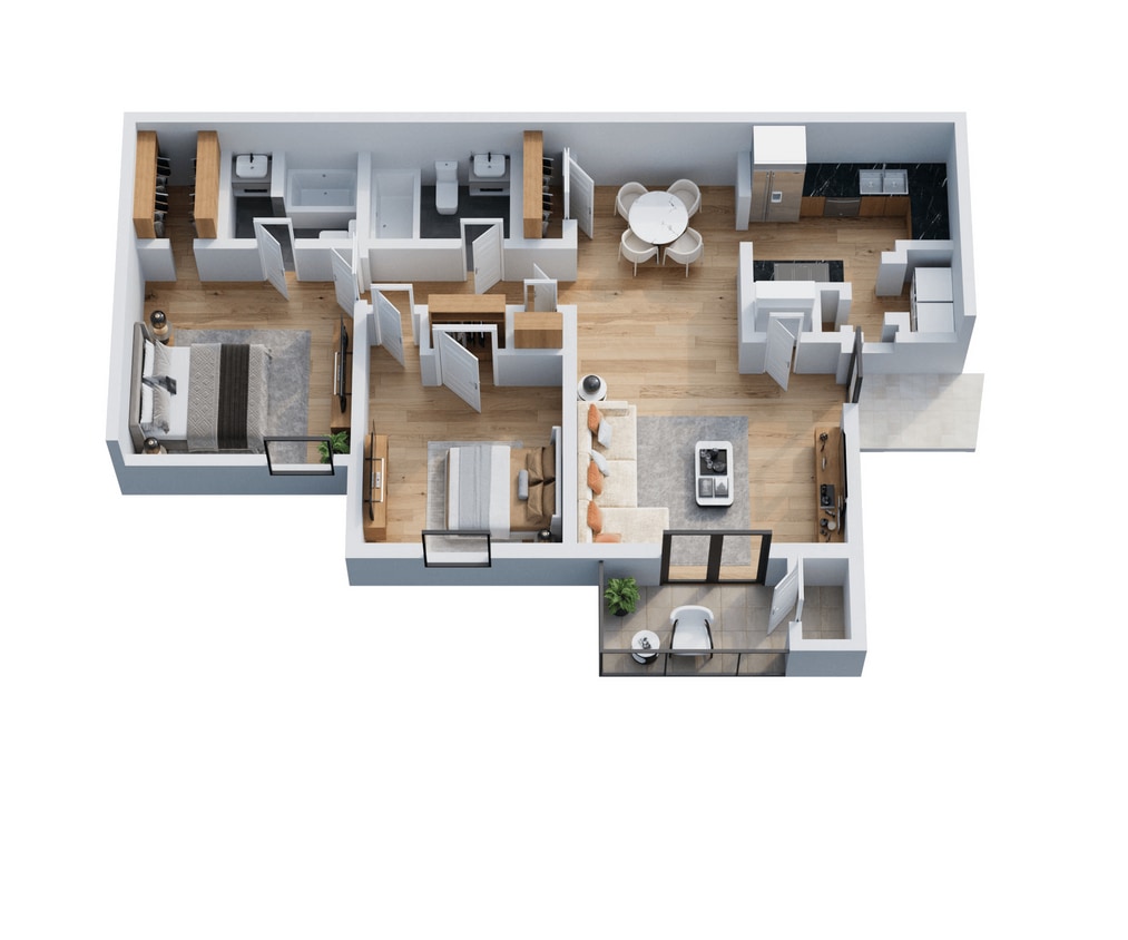 Floor Plan - 2 Bed | 2 Bath