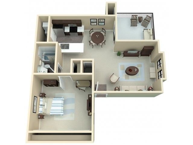 Floor Plan - 1 Bedroom